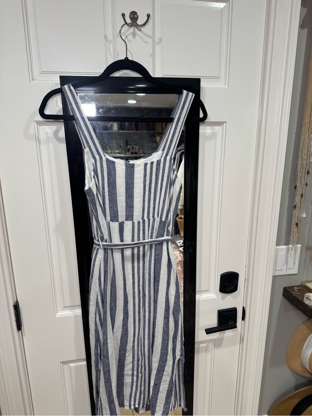 Rails Blue and White Striped Maxi Dress with Tie Waist size small - Picture 10 of 11